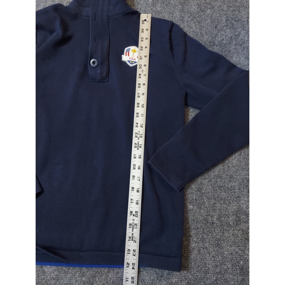 Polo Ralph Lauren RLX Sweater‎ Mens Small Blue USA 2016 1/4 Zip Pullover Henley - Picture 7 of 11